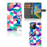 iPhone 14 Pro Max | Book Case | Blokken Kleurrijk - thumbnail