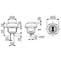 APEM IBR3SAD600 IBR3SAD600 Druktoets 125 V/AC 0.125 A 1x uit/(aan) Moment 1 stuk(s) - thumbnail