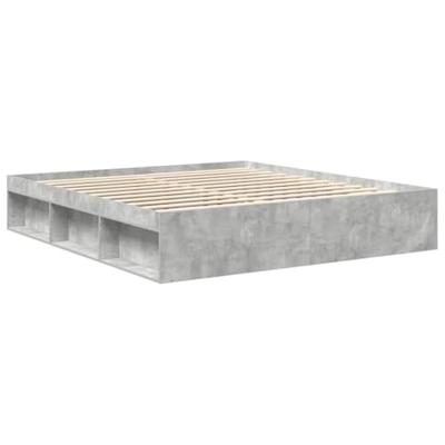 Bedframe betongrijs 200x200 cm
