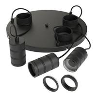 Circle TriplePendel Cord Disc 3-lichts 40cm zwart - 965248 - thumbnail