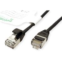 ROLINE GREEN F/UTP DataCenter Patchkabel Cat.6A (Class EA), LSOH, extra dun, zwart, 2 m - thumbnail