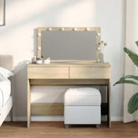 Kaptafel met LED-verlichting 100x40x120 cm sonoma eikenkleurig - thumbnail