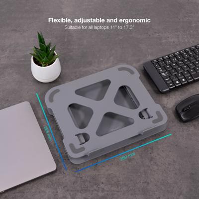 Notebook-standaard TooQ TQLRS0012-AL-G Aluminium