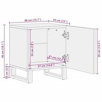 Nachtkastje 2 pcs Walnotenhout 40 x 33 x 46 cm - thumbnail
