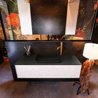 Badkamermeubelset Mondiaz Erin 120 cm met 1 Lade met RIDGE Wastafel Midden Urban met 1 kraangat Greeploos Mat Underlayment - thumbnail