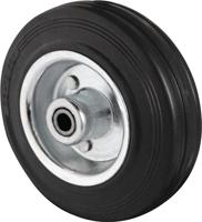 Promat/Tecwerk Reservewiel | Wiel-Ø 160 mm | draagvermogen 135 kg | massief rubber zwart | As-Ø 20 mm naaf lengte 59 mm - 3000276039 - thumbnail