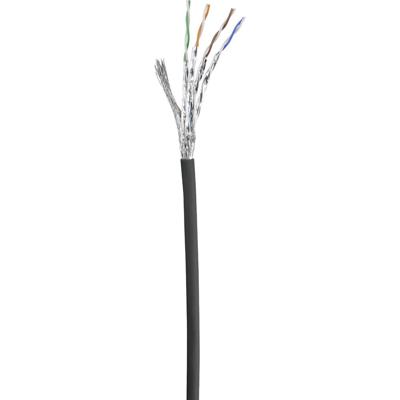 Renkforce RF-4737376 RJ45 Netwerkkabel, patchkabel CAT 6 S/FTP 0.25 m Zwart Snagless, Vergulde steekcontacten, Vlambestendig 1 stuk(s)