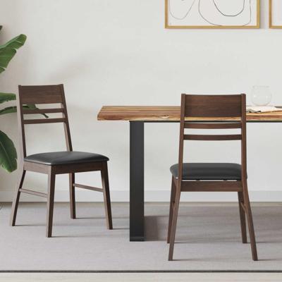 Eettafelstoelen 2 pcs Licht Bruin 43 x 54 x 89 cm