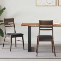 Eettafelstoelen 2 pcs Licht Bruin 43 x 54 x 89 cm - thumbnail