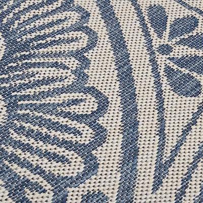 VidaXL Buitenkleed met patroon platgeweven 120x170 cm blauw
