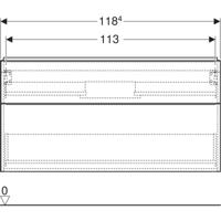 Geberit iCon wastafelonderkast 2 lade 118x47,6 cm, wit - thumbnail
