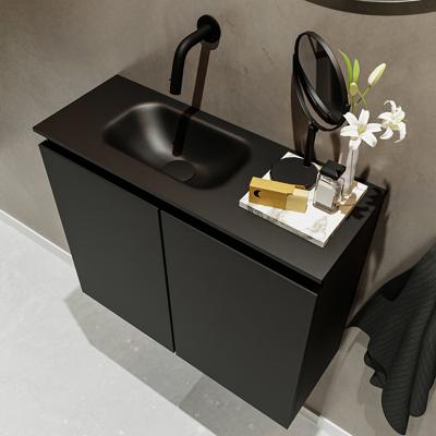 MONDIAZ TURE 60cm toiletmeubel urban. EDEN wastafel urban links geen kraangat