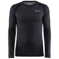 Craft Core Wool Merino LS Thermoshirt Heren Black Melange S - thumbnail