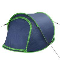 vidaXL Tent pop-up 2-persoons marineblauw/groen - thumbnail