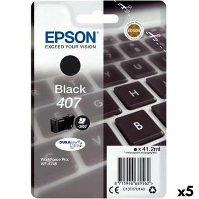 Inktcartridge epson 407 t07u140 zwart | 5 stuks