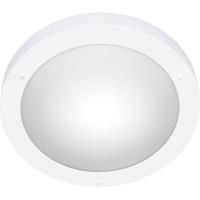 LED Plafondlamp - Badkamerlamp - Trion Condi - Opbouw Rond - Spatwaterdicht IP44 - E27 Fitting - Mat Wit Aluminium - Ø310mm - thumbnail