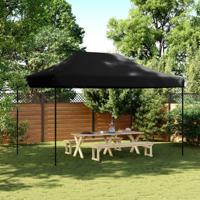 Partytent inklapbaar pop-up 440x292x315 cm zwart - thumbnail
