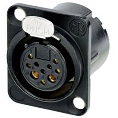 Neutrik NC10FD-LX-B-CON XLR-connector Flensbus, contacten recht Aantal polen: 10 Zwart 1 stuk(s)