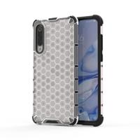 Voor Xiaomi mi 9 Lite schokbestendige honingraat PC + TPU case (wit) - thumbnail