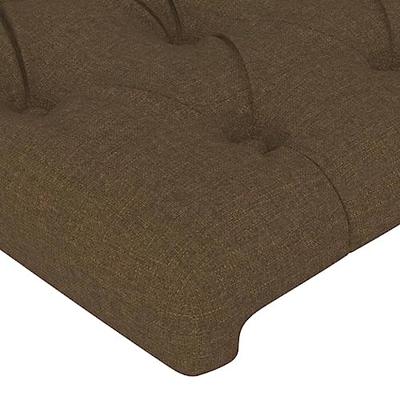 Hoofdbord met randen 83x16x78/88 cm stof donkerbruin