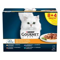 PURINA Gourmet Perle Duck, turkey, lamb, tuna - nat kattenvoer - 12x85 g - thumbnail