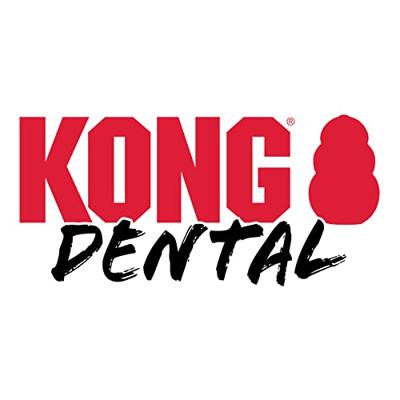 KONG EXTREME DENTAL MET TOUW ZWART / WIT 12X5X5 CM