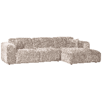 WOOOD Loungebank 'Cloud' Rechts, Chenille, kleur Naturel - thumbnail
