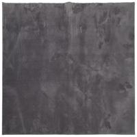 Vloerkleed HUARTE laagpolig zacht wasbaar 120x120 cm antraciet - thumbnail