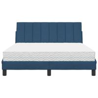 Bed met matras "Hanko" stof blauw 90x200 cm - thumbnail