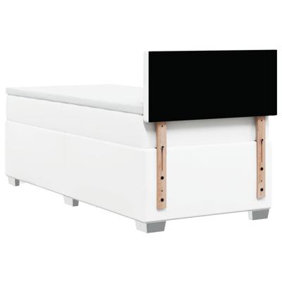 Boxspring met matras kunstleer wit 100x200 cm