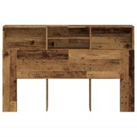 Hoofdbordkast 160x19x103,5 cm bewerkt hout oud houtkleurig - thumbnail