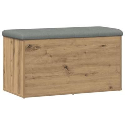 Opbergbank Artisan Eikenhout 82x42x45 cm Bewerkt Hout