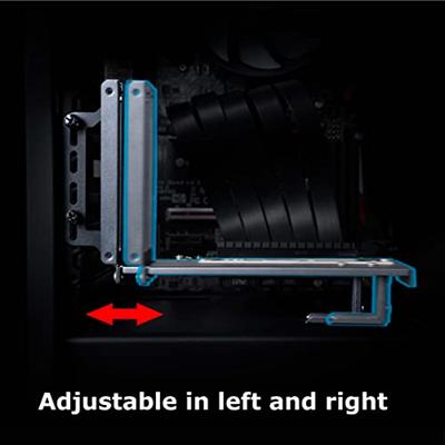 Akasa RISER BLACK PRO, Vertical GPU Holder + Premium PCIe 3.0 Riser cable 90° PCIe 3.0 x16 Female 1