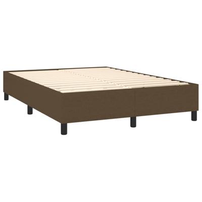 Boxspring met matras stof donkerbruin 140x200 cm - thumbnail