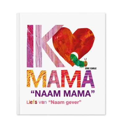 Boek met naam en foto - Rupsje Nooitgenoeg - Ik hou van mama (softcover)