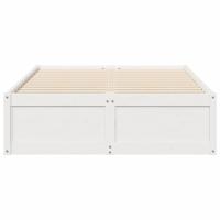 Bedframe zonder matras massief grenenhout wit 120x190 cm - thumbnail