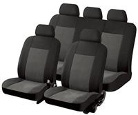 Car Plus stoelhoezenset Texas uni non woven zwart 11 delig - thumbnail