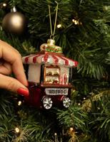 Nordic Light Kerstbal Hot Dog Kraam 13 cm - thumbnail