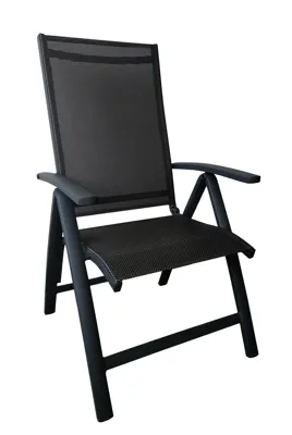 Tuinstoel Primero verstelbaar alu grijs