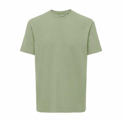 Heren-T-Shirt met Korte Mouwen Only & Sons Onskian Life Reg Seersucker Ss - Maat: L