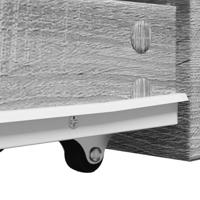 Badkamerkast smal met wielen bewerkt hout grijs sonoma eiken - thumbnail