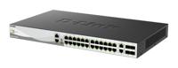 D-Link DMS 3130-30TS - Switch - L3 - beheerd - 24 x 100/1000/2,5G + 2 x 100/1000/2,5G/5G/10G + 4 x 10 Gigabit / 25 Gigabit SFP28 - aan rack monteerbaar (DMS-3130-30TS) /E) - thumbnail