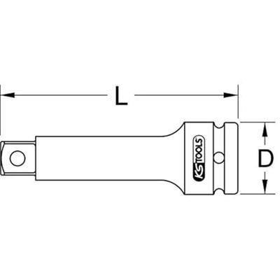 KS Tools 515.1804 5151804 Dopsleutelverlenging Aandrijving 1 (25 mm) 175 mm 1 stuk(s) - thumbnail
