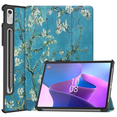 Lunso - Lenovo Tab P11 Pro Gen 2 (2e generatie) - Tri-Fold Bookcase hoes - Van Gogh Amandelbloesem