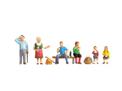 NOCH 15872 H0 Wandelaars figuren Geverfd, Staand