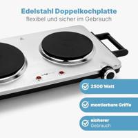 Clatronic DKP 3668 E Zwart, Roestvrijstaal Aanrecht Gesealde plaat 2 zone(s) - thumbnail