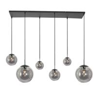 Steinhauer Hanglamp bollique L 120 cm B 25 cm 6 lichts 3499 zwart - thumbnail
