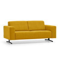 2,5-Zitsbank Sevilla Donkergeel Stof - thumbnail