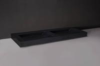 Wastafel Forzalaqua Bellezza Doppio Graniet Gezoet 160,5x51,5x9 cm Zonder Kraangaten - thumbnail