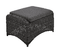Soho Forte lounge voetenbank wicker hocker antraciet 72x55x40 cm - thumbnail